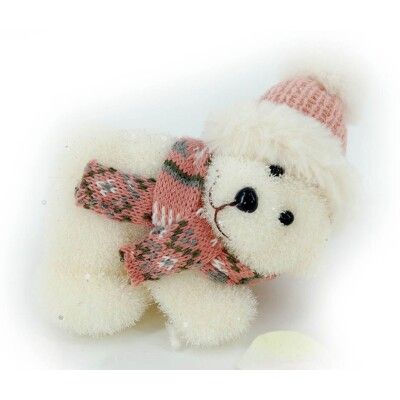 FIGURA OSO TUMBADO *ROSA 16 CMS J830/2