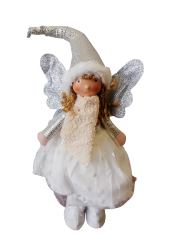 ANGEL CON GORRO 7 LUCES 16X11X48CM 085890