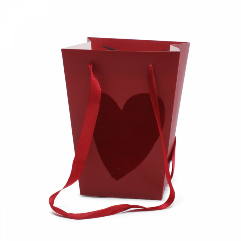 PAQUETE 10 BOLSO VELVET LOVE ROJO 20X15CM 076026