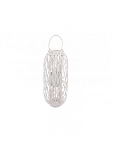 FAROL MIMBRE *BLANCO 18X18X100CM *0980577