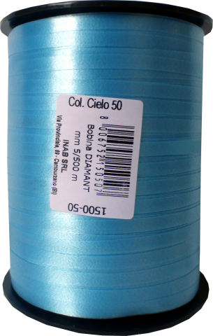 BOBINA DIAMANTE 5MM X 500M *AZUL CIELO 1500/G.50