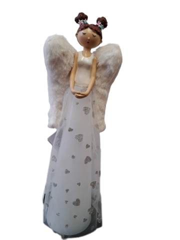 FIGURA ANGEL MICAELA LED *BLANCO 175317 16X12X44CM