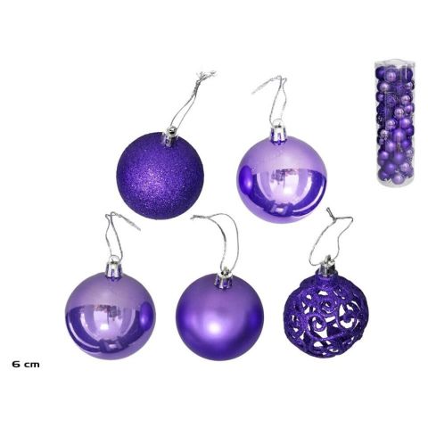 SET 50 BOLAS *PURPURA 6CM *146867 