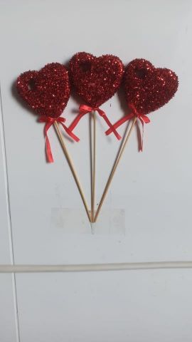 SET 3 PICK CORAZONES 8,5X2X27CM 190754