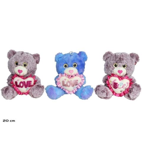 OSO MARC CORAZÓN 20CM 3SURT 129853