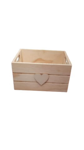 CAJA MADERA CORAZON 21X15X11CM *10006CC