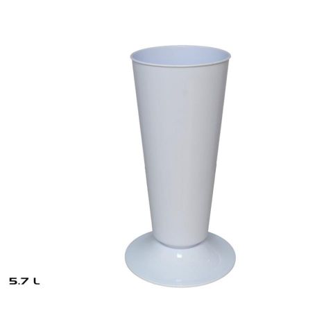 FLORERO CONICAL PLASTICO 5,7L*BLANCO 192291